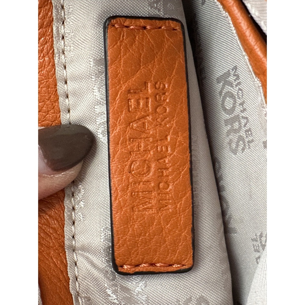 Michael Kors, Fulton Pebble Leather Crossbody Bag, Orange, Small - Picture 2 of 6